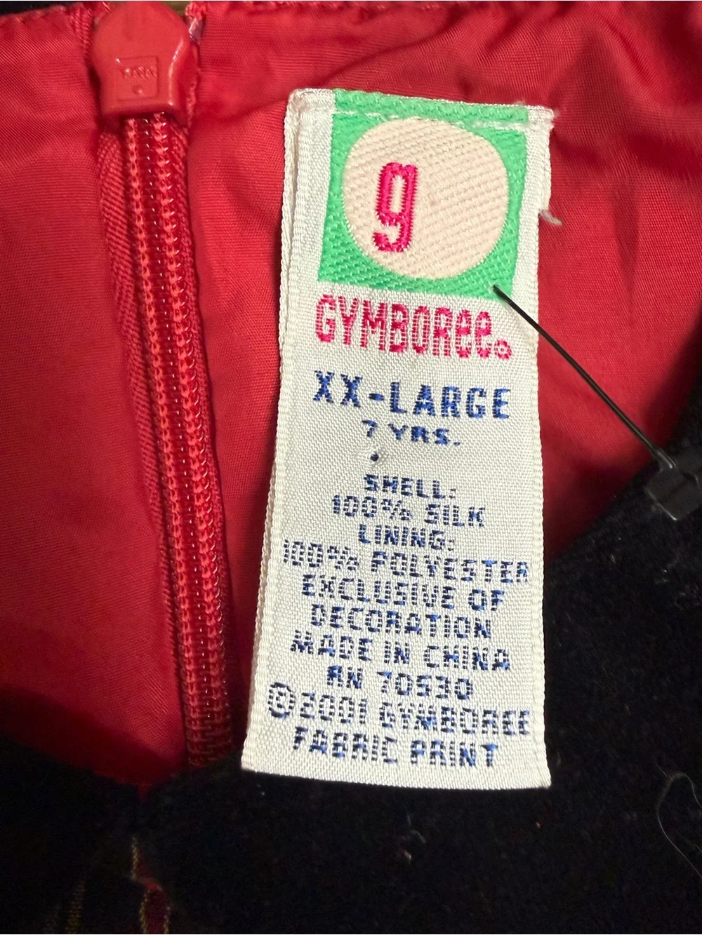Vintage Girls Gymboree 2001 Red Tartan Plaid Christmas Dress XXL 7
